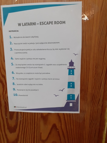 Escape room na języku polskim w klasie VII