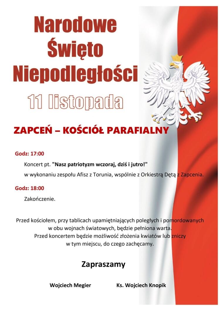 Zespół Szkół Nr 1 W łukowie Obchody Narodowego Święta Niepodległości w Zapceniu - Zespół Szkół im